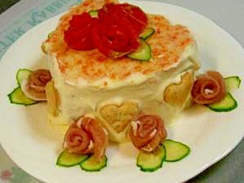 甘くないおやつの究極 ポテトのデコレーションケーキ レシピ 作り方 By Mama6138 楽天レシピ